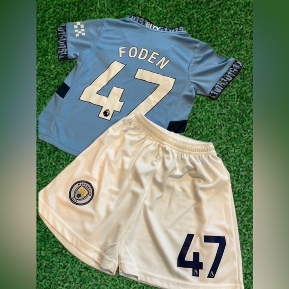 Manchester City 5-6T Foden Toddler Soccer Jersey Kit - New With Tags Ships Today